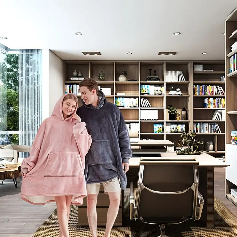 soft double sided wearable hoodie blanket pajamas - Temu